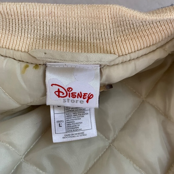 Vintage Disney Store Eeyore Denim Varsity Jacket Size L Winnie the Pooh - Picture 3 of 10